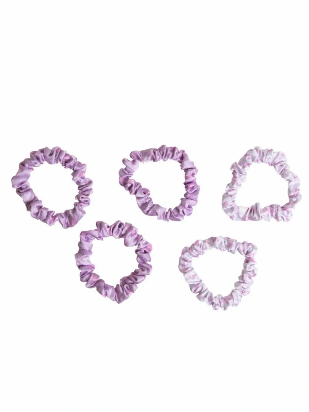LoveShackFancy x Target Goody Happy Thoughts Skinny Satin Scrunchie 5CT Hibiscus